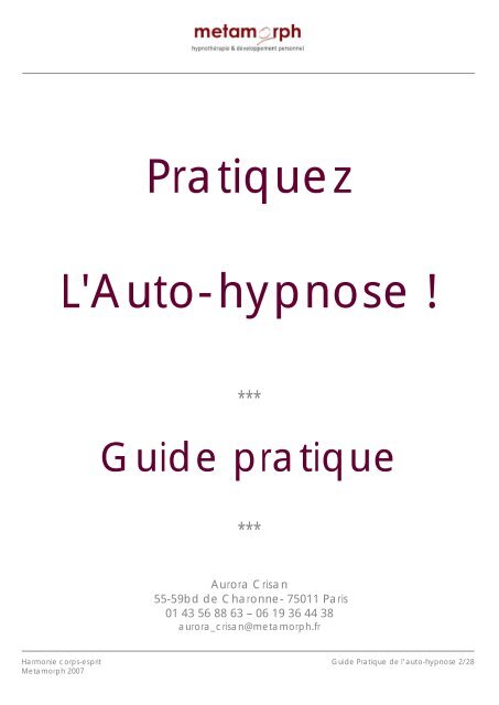 Pratiquez L Auto Hypnose