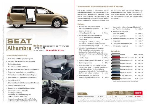 SEAT ALHAMBRA BUDGET - J.H. Keller AG