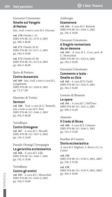 Catalogo generale - CittÃ  Nuova Editrice