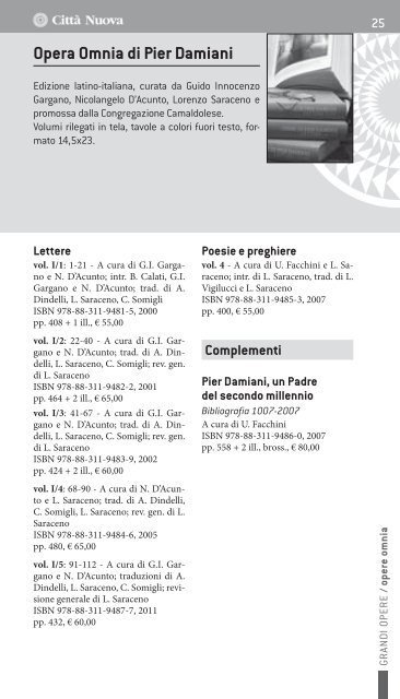 Catalogo generale - CittÃ  Nuova Editrice