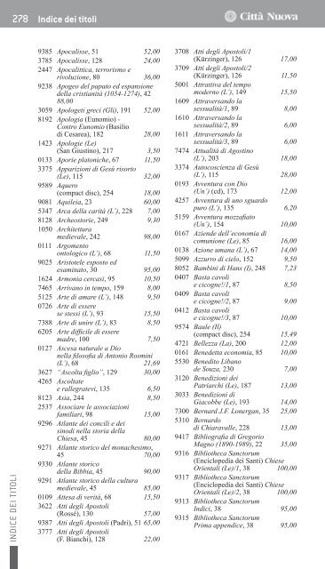 Catalogo generale - CittÃ  Nuova Editrice