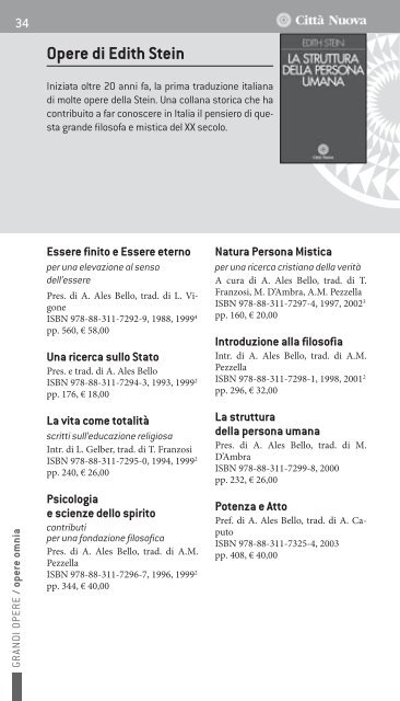 Catalogo generale - CittÃ  Nuova Editrice