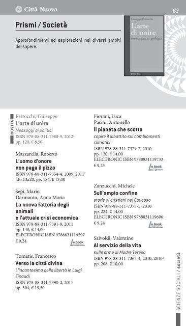 Catalogo generale - CittÃ  Nuova Editrice