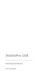 MobilePre USB â€¢ Quick-Start-Anleitung - M-Audio