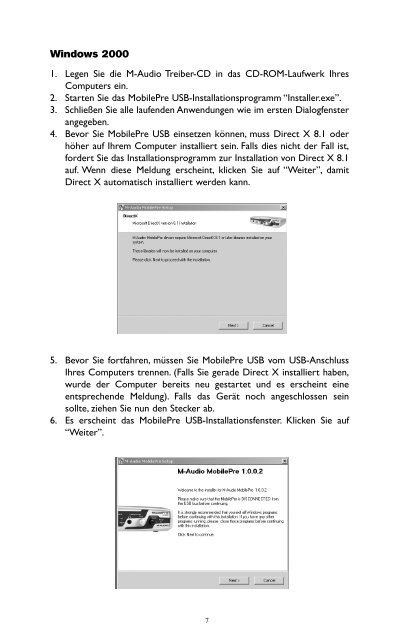 MobilePre USB â€¢ Quick-Start-Anleitung - M-Audio