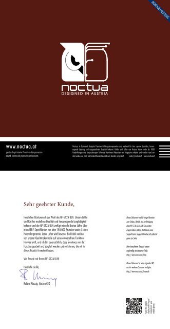 NOCTUA NF-S12A ULN Manual (DE) - Noctua.at