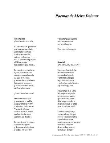 Poemas de Meira Delmar - Revista La Manzana de la Discordia
