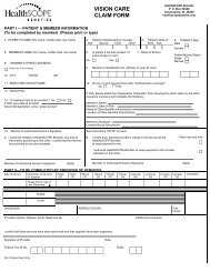 Vision Claim Form - HealthSCOPE Benefits