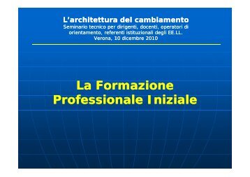 Formazione Professionale Iniziale - MIUR â USR Veneto