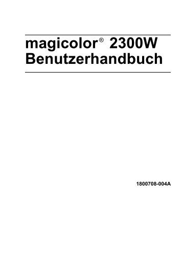 magicolor 2300W Benutzerhandbuch - Medion
