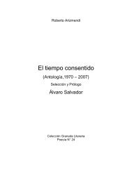 EL TIEMPO CONSENTIDO - Roberto Arizmendi, poeta