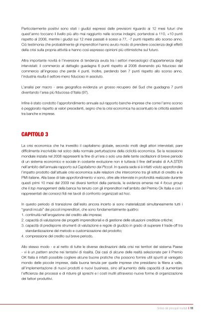 Rapporto Unicredit sulle piccole imprese le piccole imprese e il