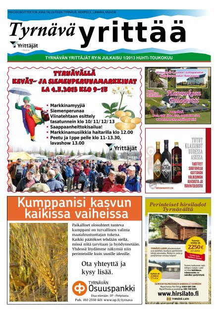 tyrnÃ¤vÃ¤ yrittÃ¤Ã¤ 1/2013 - PudasjÃ¤rvi-lehti ja VKK-Media Oy