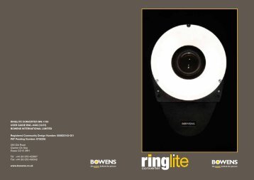 RINGLITE CONVERTER BW-1790 USER GUIDE BWL-0490 - Bowens