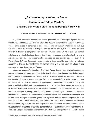 Parque Percy Hill - Yerba Buena Virtual