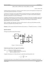 Calcolo di una trasmissione con cinghia, albero, ruote ... - Carmnap.it