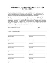 Chapter Member Grade Release Form - Baker University