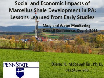 Diane McLaughlin (PSU) - Maryland Department of Natural ...