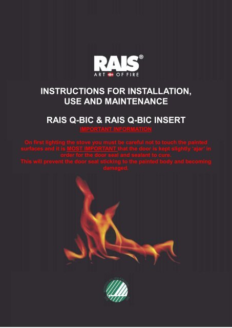 Rais Q Bic Installation Use And Maintenance Manual Robeys Ltd