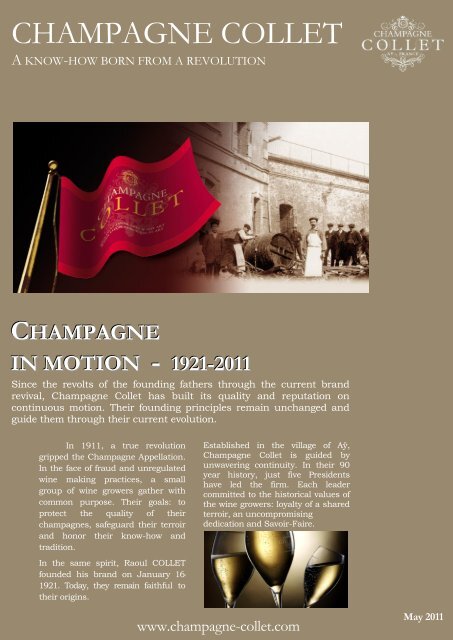 CHAMPAGNE IN MOTION - Flavours From France
