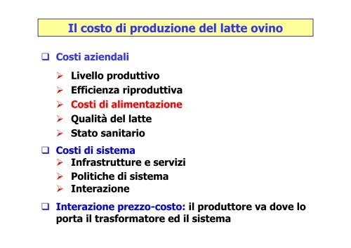 Alimentazione ovina: valorizzare il prodotto salva il ... - ARA Sardegna