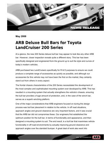 ARB Deluxe Bull Bars for Toyota LandCruiser 200 Series