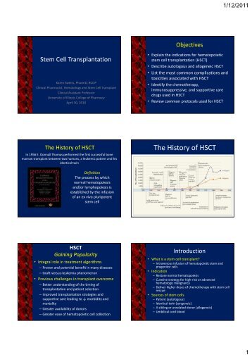 The History of HSCT