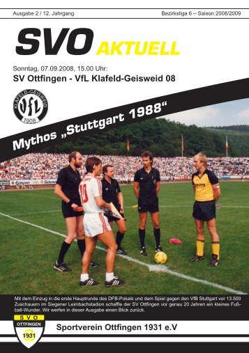 SVOAKTUELL - Sportverein 1931 Ottfingen eV
