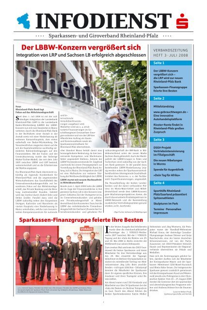 Infodienst Sparkassen Sparkassenverband Rheinland Pfalz