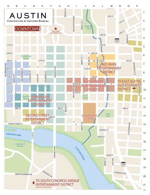 Map Of Downtown Austin Texas - United States Map