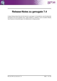 Release-Notes zu genugate 7.4 - GeNUA