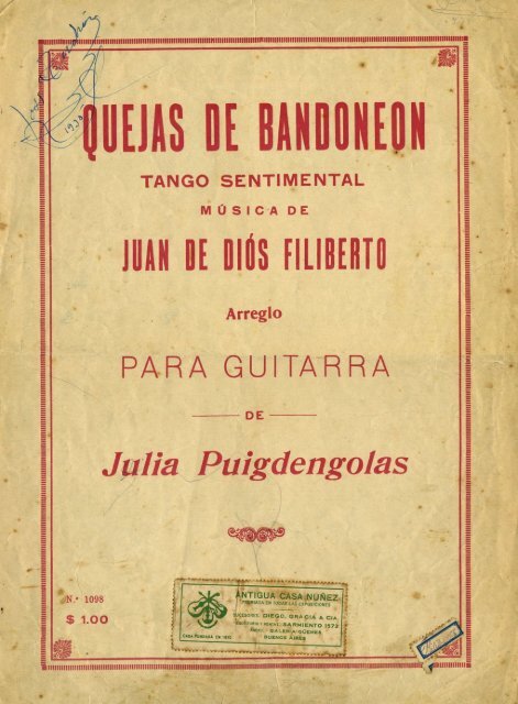 Quejas de Bandoneon - Just Classical Guitar Club