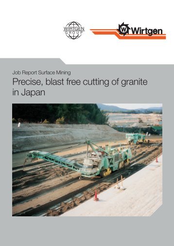 Precise, blast free cutting of granite in Japan - Wirtgen GmbH