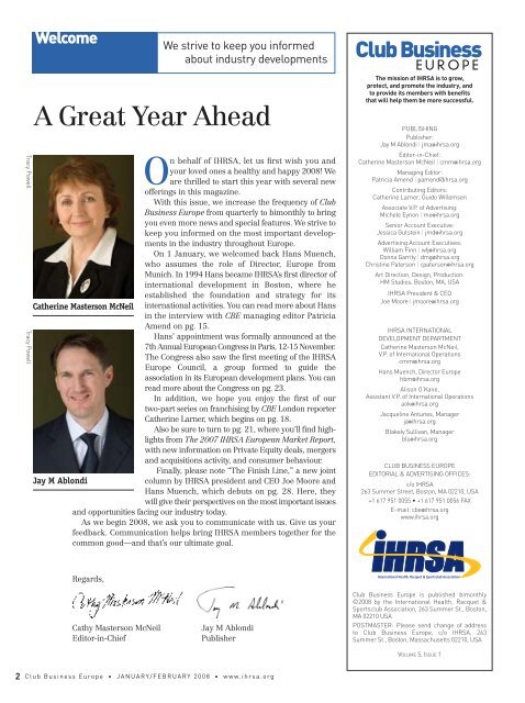 CBE Winter Report.qk - IHRSA