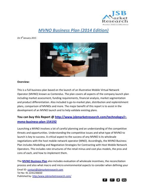 JSB Market Research: MVNO Business Plan (2014 Edition)