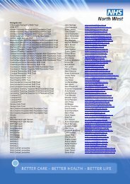 Delegate List - Northwest - NHS North West