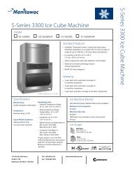 S-3300 Quadzilla Spec Sheet - Manitowoc Ice Inc