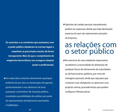 As relações externas - Relações com Investidores