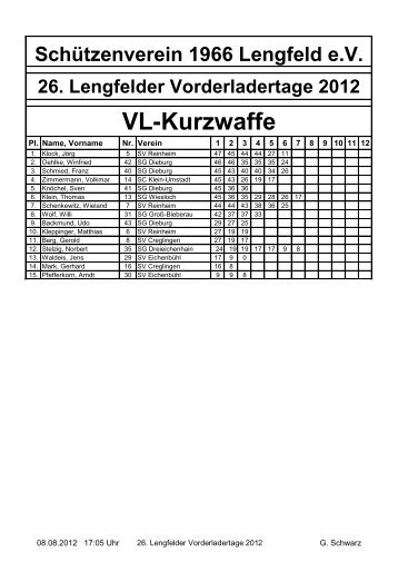 Schützenverein 1966 Lengfeld eV 26. Lengfelder ... - SV Lengfeld