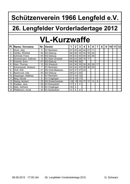 Schützenverein 1966 Lengfeld eV 26. Lengfelder ... - SV Lengfeld