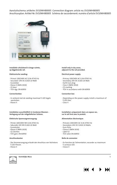 Montagehandleiding Terra LED - Mosa