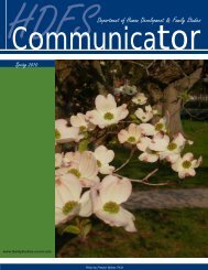 HDFS Communicator, Spring 2010 - Human Development and ...