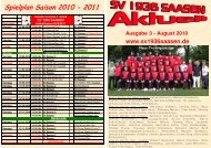 Spielplan Saison 2010 - SV 1936 Saasen