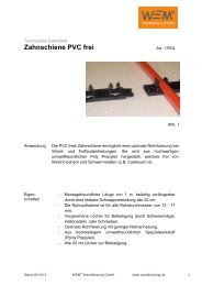 DB 17004 Zahnschiene PVC frei - WEM Wandheizung