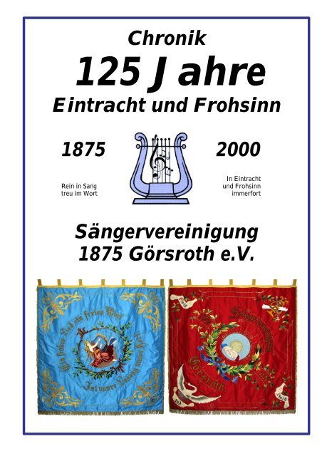 Chronik 125 Jahre Eintracht und Frohsinn 1875