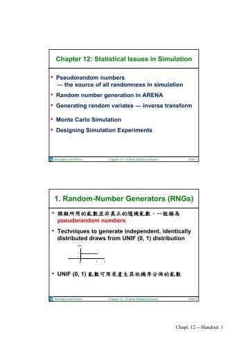 1. Random-Number Generators (RNGs)