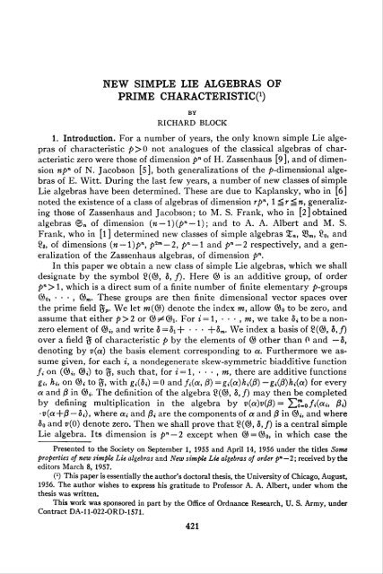 New Simple Lie Algebras of Prime Characteristic