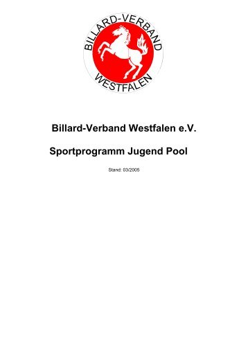 Pool-Jugend - Billard-Verband Westfalen