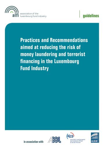 Practices and Recommendations aimed at reducing the risk of ... - Alfi