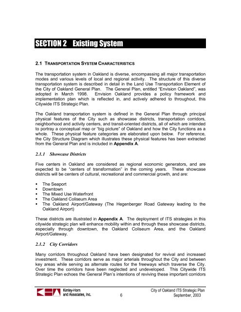 Intelligent Transportation Systems - City of Oakland